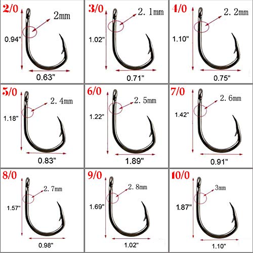 image for AGOOL Live Bait Circle Hooks Saltwater Fishing Hook Stainless Steel Ho