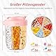 Tablettenbox 7 Tage Morgens Mittags Abends | Rund mit 7 Großen Fächern & Anti-Verwechslungs-Design | Breite Öffnung, BPA-frei & Tragbar | Für Medikamente, Vitamine, Fischöl usw（Rosa）
