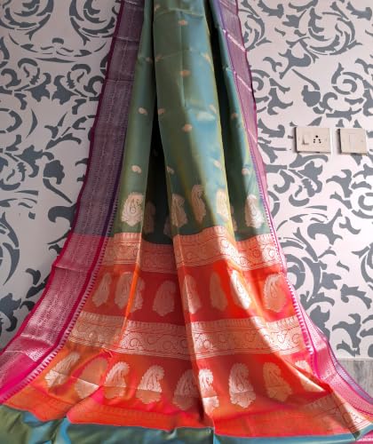 Sari Kuthir pista green kanchipuram silk saree – image 4