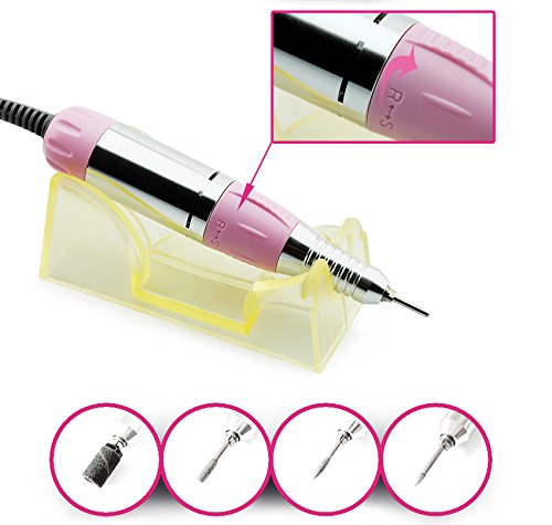 Miniatura 5 de KADS 30000RPM Rosa Nail Art Taladro Equipo de Uñas Herramientas de Manicura Pedicura Acrílicos Rosa Eléctrico Arte de Uñas Taladro Dedo y Dedo Juego