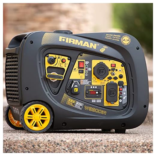 Firman W03083 3300/3000 Watt Remote Start Gas Portable Generator cETL and CARB Certified, Black
