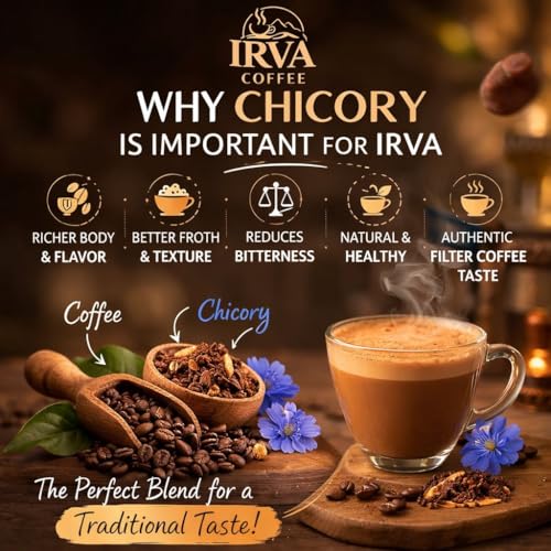 Image of IRVA Timeless South Indian Blend | Coffee & Chicory Mix | Filter Kaapi Experience | Rich, Strong Aroma | Crafted for Traditional Milk Coffee | 50g | 18-25 Cups