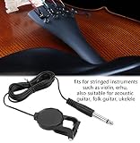 Alomejor Clip On mikrofon piezo pickup, 6,35 mm audio-piezo-stykowy odbiornik dźwięku do gitary akustycznej, skrzypiec