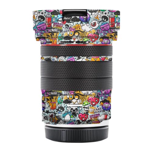 Mebont �J�����A�N�Z�T���[ Canon RF7-14mm F2.8-3.5L FISHEYE STM�Ή� �����Y�ɓK������ی쑕���X�e�b�J�[�ŁA�ώC�����A�ϖ��Ր�������������Y�X�L���ی�t�B�����A����(Graffiti Cartoon)