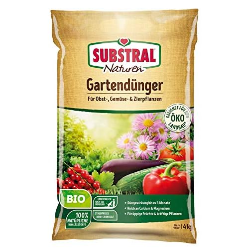 Substral Naturen Bio Gartendünger, natürlicher Universaldünger für Obst- Gemüse- und Zierpflanzen, plus Magnesium, 4 kg