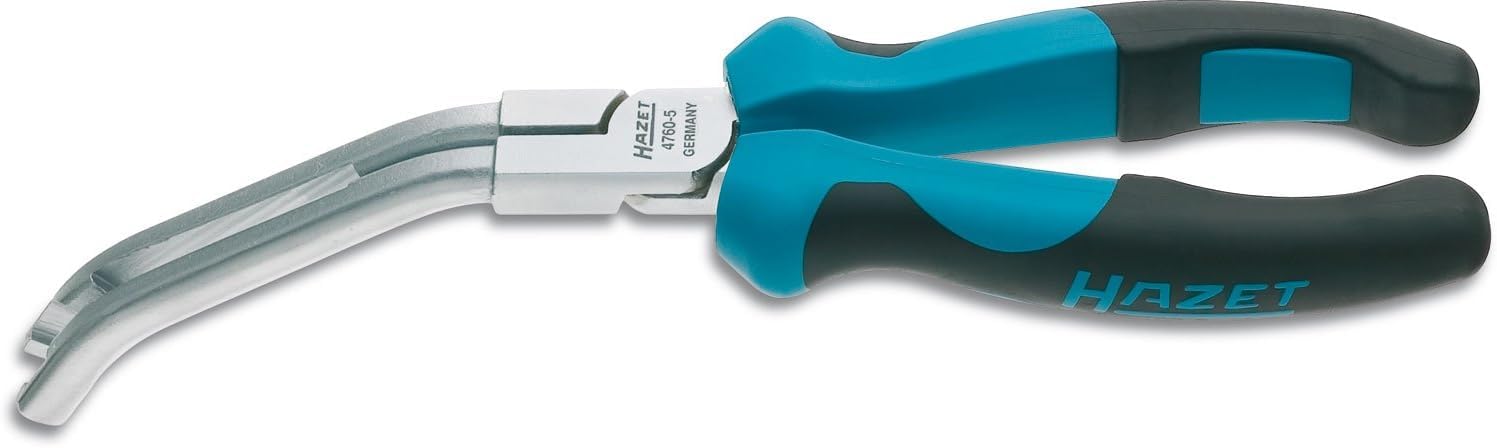 HAZET Glühkerzenstecker-Zange 4760-5 I Abgewinkelte Ausführung I Aussparung verhindert Beschädigung des Kabels I Zum Abziehen und Aufstecken von Glühkerzensteckern | 4760-5, Zange, Glühkerzenstecker