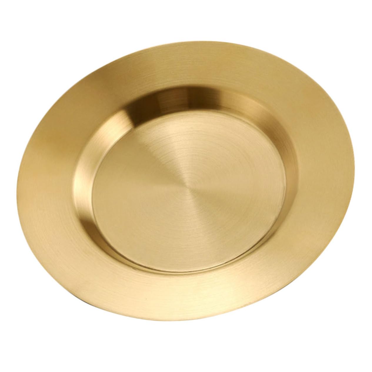 MOLUCKFU Stainless Steel Dinner Plate Unbreakable Pasta Dish for Home Camping Bbq Elegant Food Tray for Salad Dessert Easy to Clean Reusable Kitchen Essential