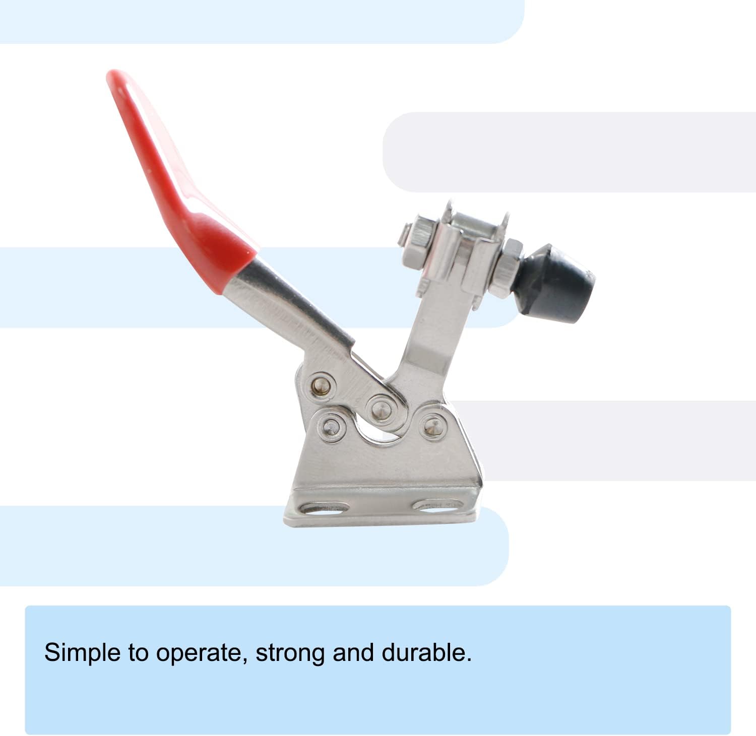 2PCS 304 Stainless Steel Quick Clamping Tool, 27KG 60 lbs Gripping Force, Horizontal Toggle Locking Clamp