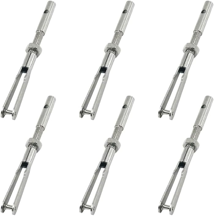 6PCS RC Airplane U-Clip Clamp Metal Clevis with Pull Rod Connector Coupler Pushrod Connect Shaft for RC Plane Helicopter Fixed Wing Parts DIY Model Aircraft Connection Accessories (M2/M3 Size Style 1)