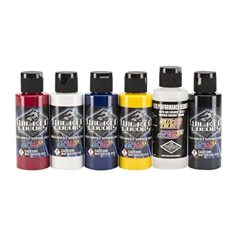 Wicked Colors W110-00 2-Ounce Wicked Detail Sampler Set Airbrush Cover