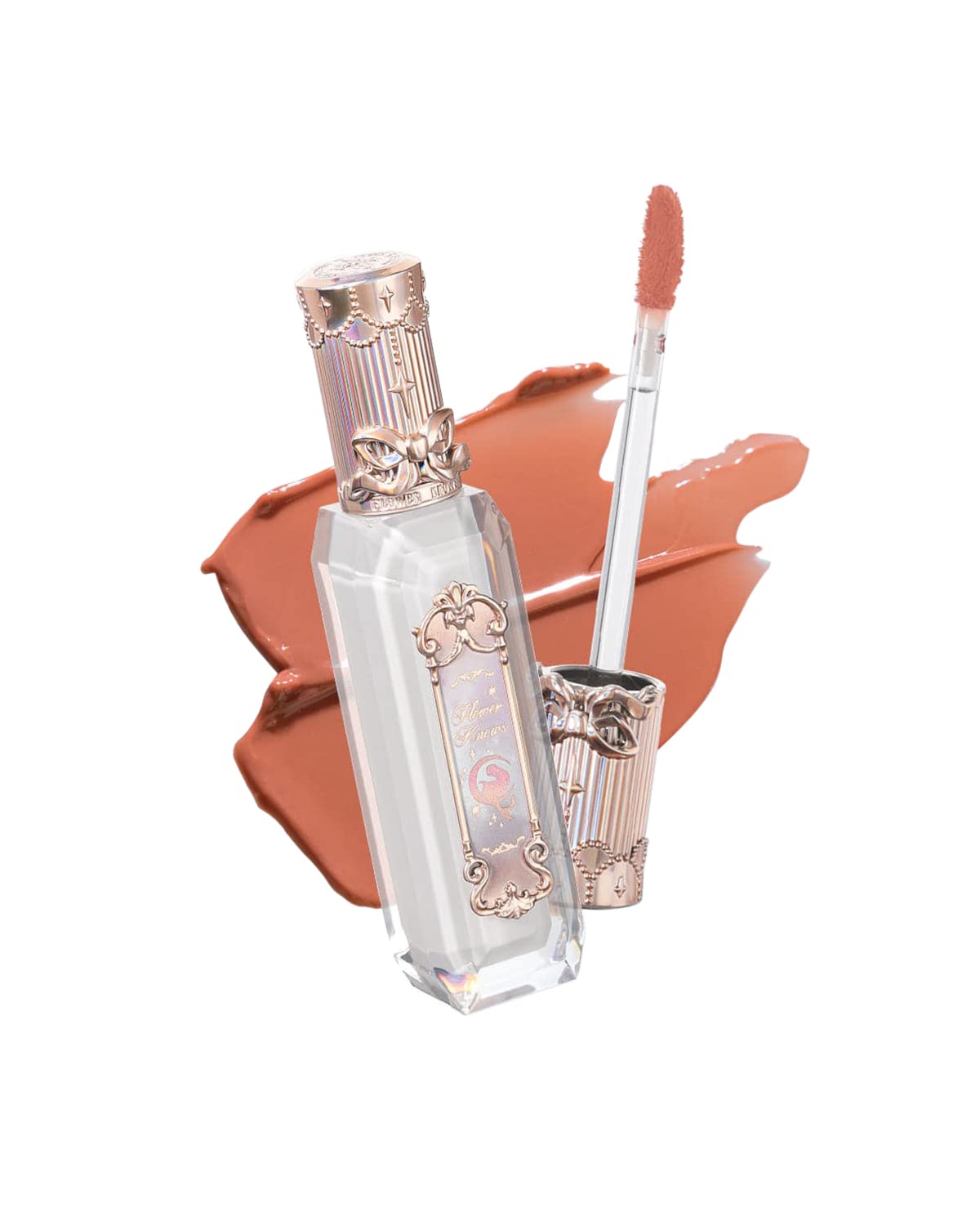 Flower Knows Moonlight Mermaid Series Jewelry Lip Gloss (GE01 Nude Stellar, 3.5ml) GE01 Nude Stellar 3.5ml
