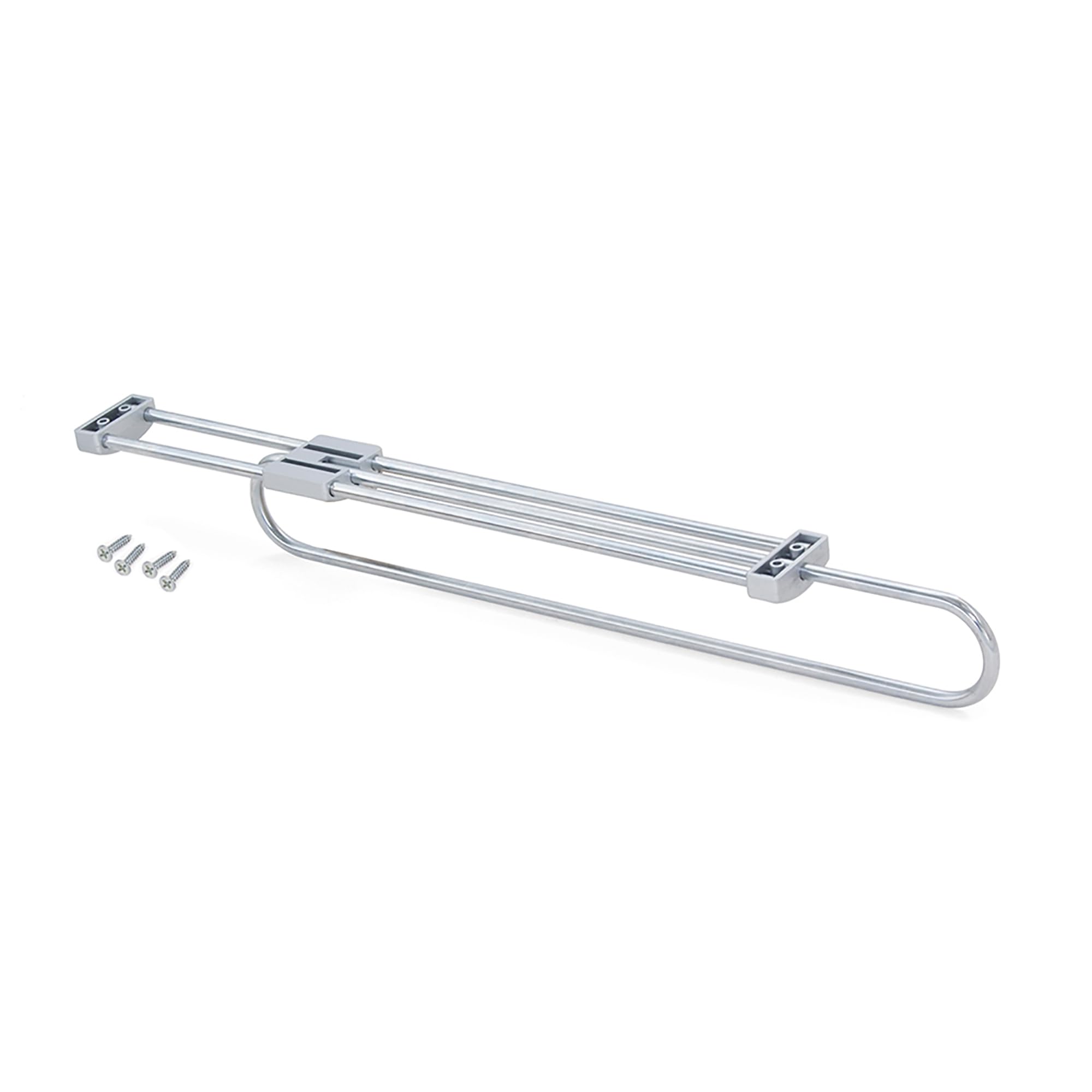 B&Q -  Self Pull-Out Wardrobe Rail400Silver PaintedSteel And Plastic