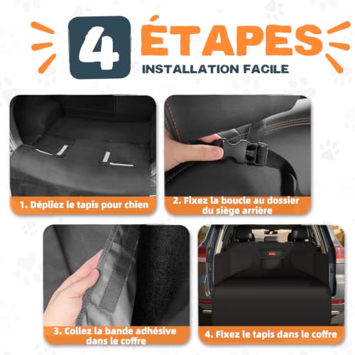Looxmeer Protection Coffre Voiture Chien, Protection Latérale, 183 x 104cm – vue 7