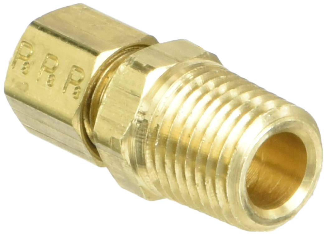 Parker Hannifin 68C-4-4-pk20 Compression Fitting, Male Connector, 1/4" Compression Tube x 1/4" Male Thread, Brass (Pack of 20)