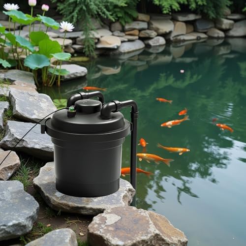 Bild 1 - SunSun CPF-280 Druckteichfilter 9000 l/h / 11 W UVC Einheit, Teichdruckfilter für Teiche bis 8000 Liter, Teichklärer, Filteranlage