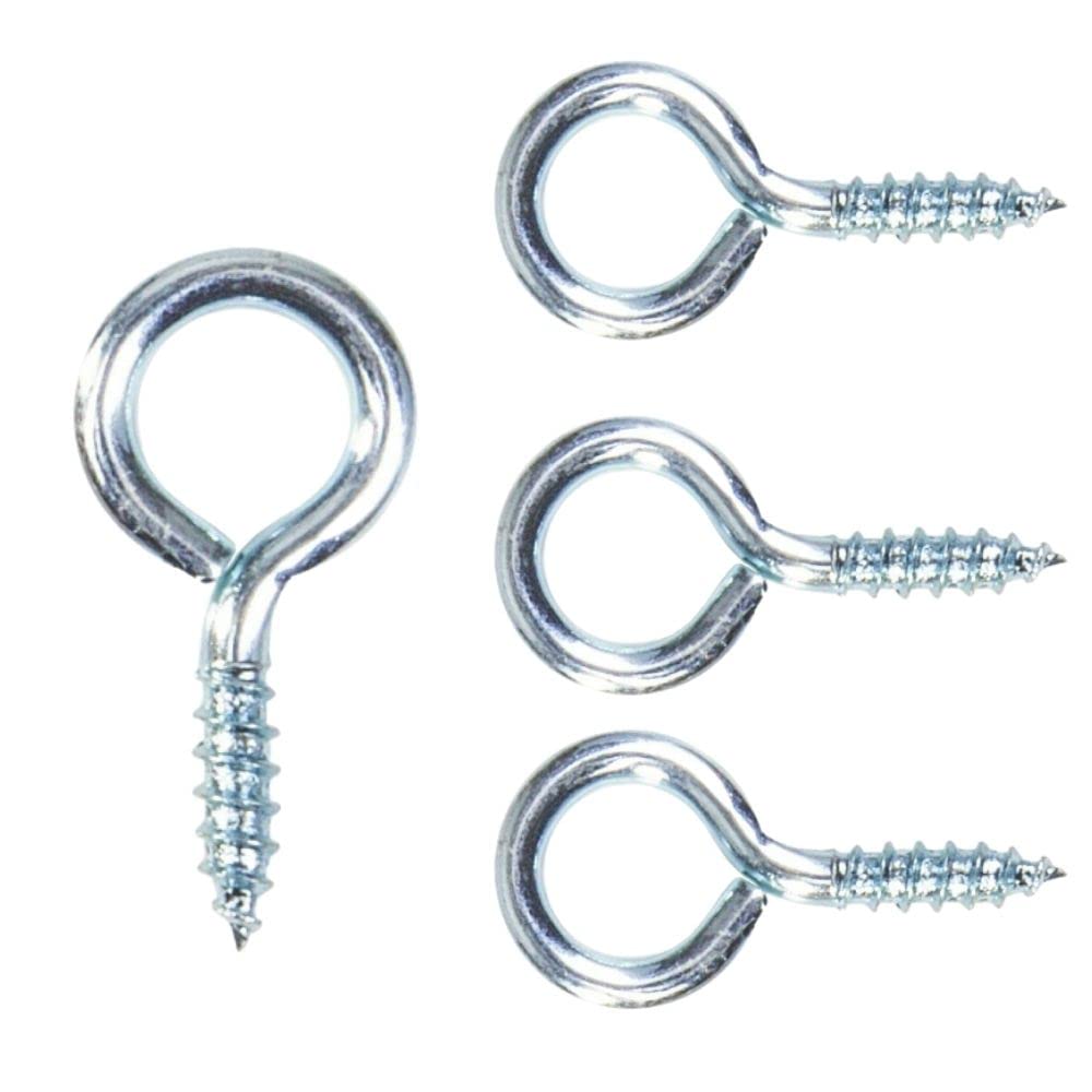 Chrome Plated Eye Bolts Screw-in Hooks – Heavy Duty Picture Frame Eye Screws, Small Screw Hooks for Ceiling & Wall Hanging, 12mm Picture Wire Hanging Hooks – Pack of 100