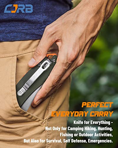 Cjrb Folding Knife Gobi (J1906) Ar-Rpm9 Powder Steel G10 Handle Edc Knife Pocket Knife Green #TOP3
