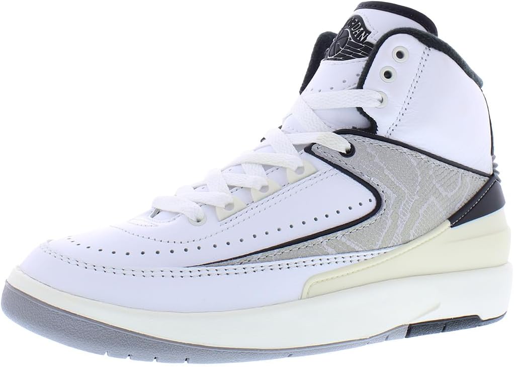 Jordan Big Kid's 2 Retro Python White/Fire Red-Black-Sail (DQ8562 102)