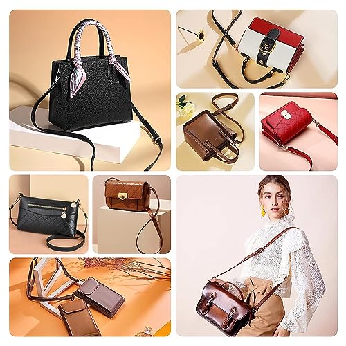 Image of PH PandaHall 5 Colors Adjustable Leather Bag Straps, 43~50 Inch Cross Body Strap for Purse Replacement Purse Strap Handle Handbag Straps with Platinum Buckles for Shoulder Bags Crochet Bags