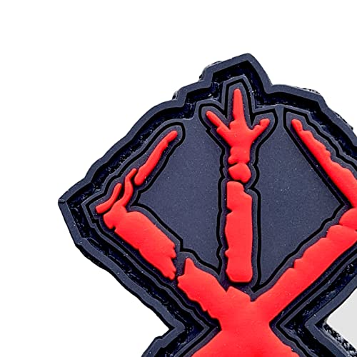 Red Berserk Brand of Sacrifice Anime Manga PVC Patch (Red and Black)