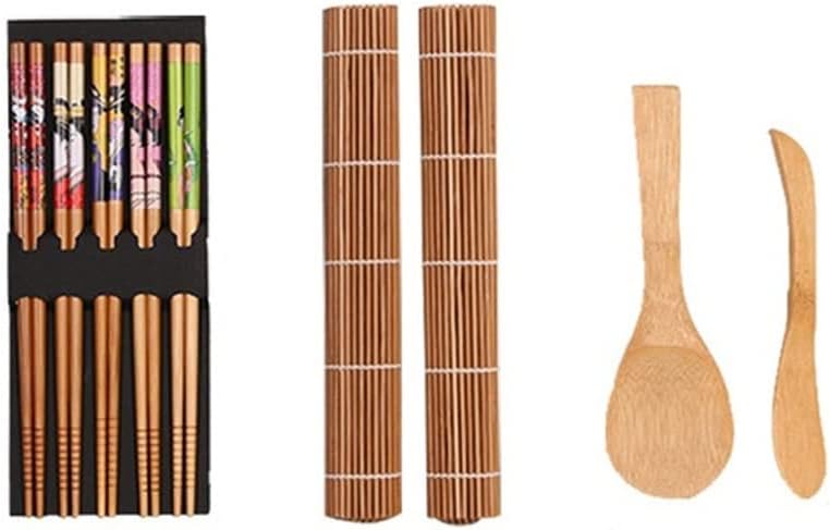 DIY Sushi Maker Set Kitchen Sushi Making Tool Kit Sushi Cooking Tools Set for Sushi Roll Cooking Tools(E)