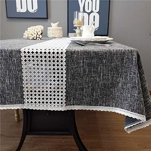 Nappe coton rayé rectangulaire salle à manger couverture table 6-8 personnes