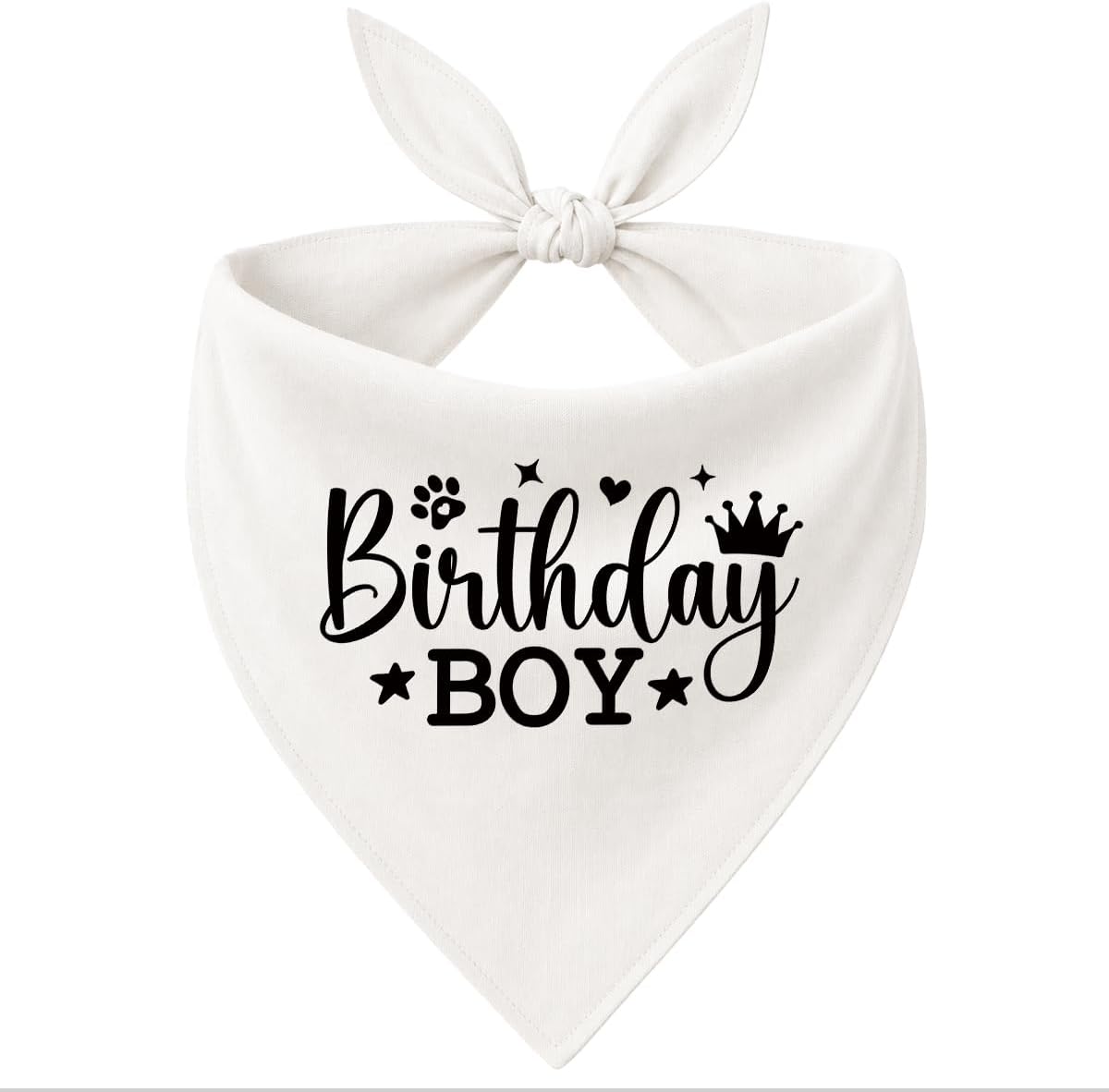 Birthday Boy Dog Bandana, White Pet Dog Scarf Accessories, Happy Birthday Dog's Bandana for Small Medium Dogs, Pet Puppy Triangle Scarf, Gift for Dogs Lover