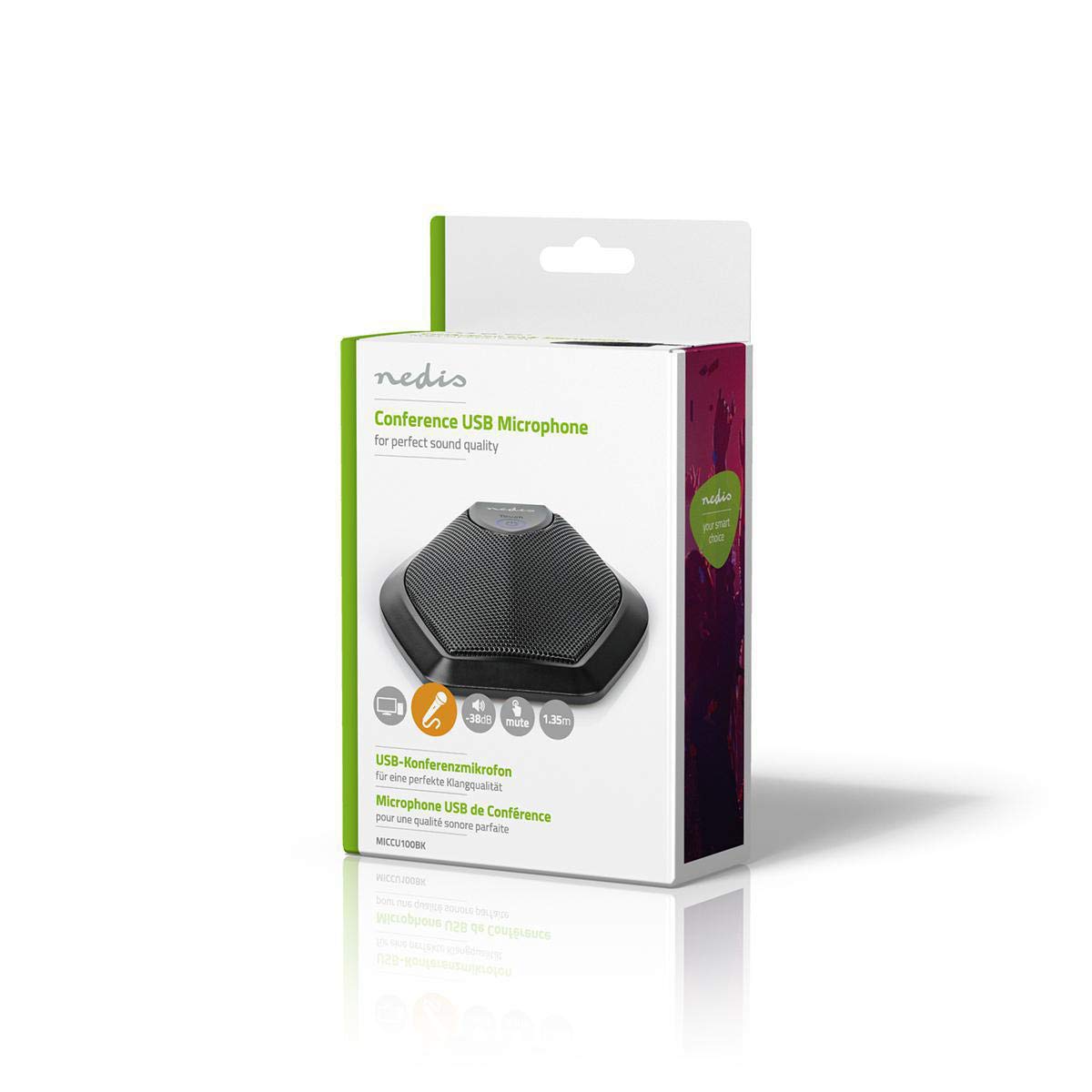 NEDIS Microphone - Utilisé pour: Bureau/PC Portable - Filaire - 1x USB