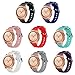 MUZZAI Compatible for Samsung Galaxy Watch 42mm 46mm Bands, 20mm, 22mm Soft Silicone Replacement Bands Compatible for Samsung Galaxy Watch 42mm 46mm, Women Men