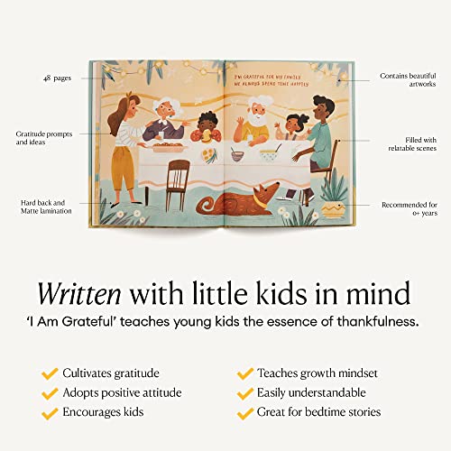 Intelligent Change I Am Grateful (Children’s Book by Mimi Ikonn) - Gratitude Book for Young Kids and Parents with Prompts - Encourages Positivity, Thankfulness, and Mindfulness - Ages 0+
