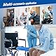 LOSCHEN Transferbrett, Schiebehilfe für den Transfer vom Rollstuhl zum Bett, zur Toilette, zur Badewanne, zum Auto - Transfer Board mit Scheibe