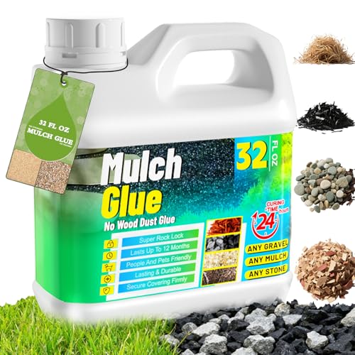 Mulch Glue for Landscaping - 32 OZ Long-Lasting Adhesion Rock