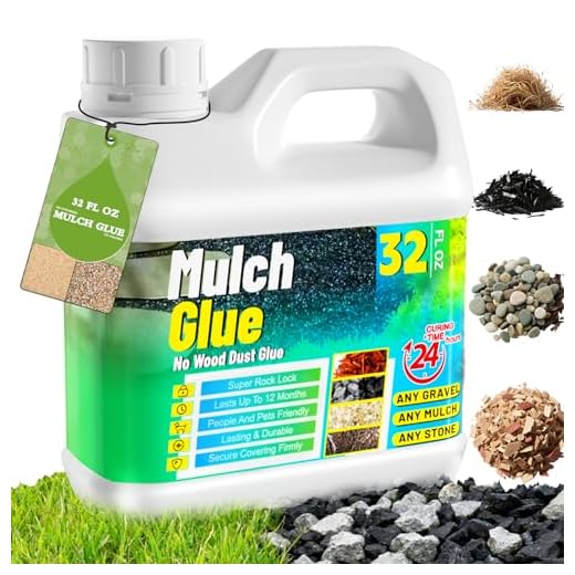 Mulch Glue for Landscaping - 32 OZ Long-Lasting Adhesion Rock Glue for Landscaping, Versatile Weatherproof Easihold Gravel Binder for Gardens, Landscapes, Pathways, Bark Mulch, Wood Chips, Pea Gravel
