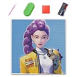 VONJUMA Kit De Pintura De Diamantes 5D Para Adultos Kit De Pintura De Diamantes Con Temática K-Pop RU-MI Pintura De Diamantes Kit De Manualidades Decoración De Pared Para El Hogar Regalo 20X20Cm
