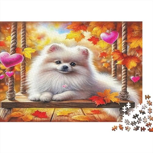 Puzzle de 1000 piezas antiestrés de perro blanco, el rompecabezas para relajarse en casa 2