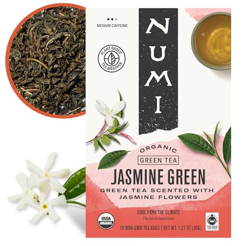 Numi Tea Jasmine Green Tea - Medium Caffeine - 18 Bags