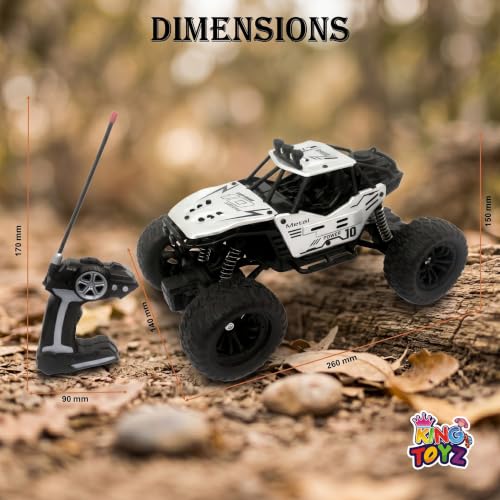 Image of Rock Crawler RC Car, 4 Functions, Rechargeable Remote Control Climbing Car with Fog Effect for Kids-Silver