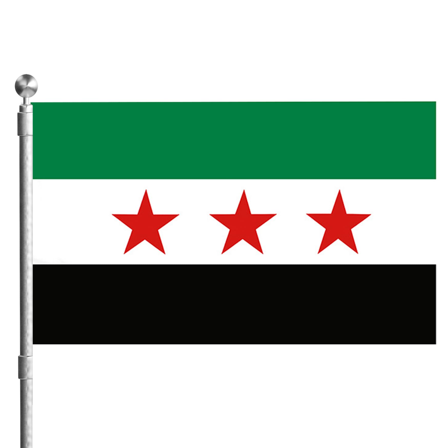 Bandera de Siria de 59x35 pulgadas pancarta de exterior con ojales
