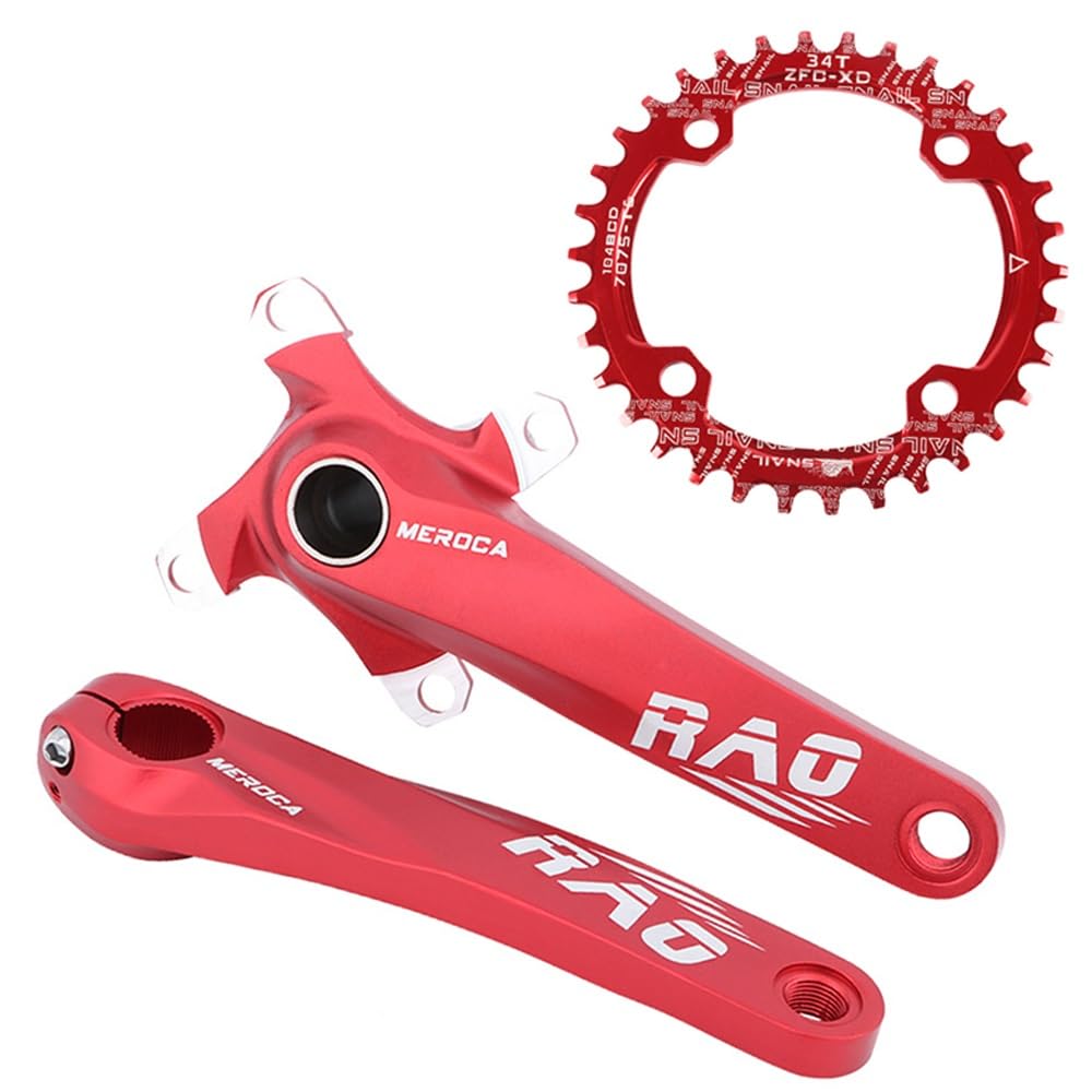 32T 34T 36T 38T 40T 42T wąska szeroka tarcza łańcuchowa 104BCD 170mm zestaw ramienia korby rowerowej rower górski pusty zintegrowany zestaw korbowy zestawy korbowe ze stopu aluminium