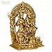 Shyam Antique Creation Large Size Brass Hindu Lord Shiva Family Statue - God Shiv, Parvati, Ganesh Idol Sculpture Shiv Parivaar Figurine Hindu God Mahadev Family Murti for Pooja, 22.9 x 16.5 Cm