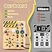 Joyreal Montessori Busy Board Wooden Sensory Toys for Toddler with LED Light Up Switch, Baby Fidget Board Travel Toys for 18+ Months, 1 2 3 Year Old Boys Girls Toddler Toy Gifts (Classic)