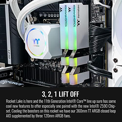 Thermaltake Arctic I360 Liquid-Cooled Pc (Intel I5-11600K, Rtx 3060, 16Gb Rgb 3600Mhz Ddr4 Toughram Rgb Memory, 1Tb Nvme M.2, Wifi, Win 10 Home) Gaming Desktop Computer P3Wt-Z590-A36-Lcs #TOP3