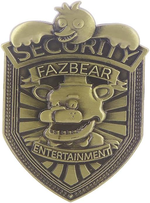 GAUEIOURFNAF Badge FNAF Pin,Fazbear Halloween Teddy Bear Metal Alloy Brooch Jewelry, Game themed Decoration, Horror Role-Playing Decoration, Unisex, Halloween Brooch Gift