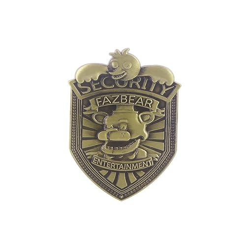 GAUEIOUR FNAF Badge FNAF Pin,Fazbear Halloween Teddy Bear Metal Alloy Brooch Jewelry, Game themed Decoration, Horror Role-Playing Decoration, Unisex, Halloween Brooch Gift