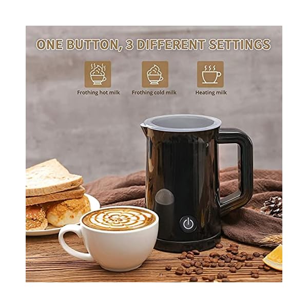 GXBCS Espumador de Leche Batidora de Leche Vaporizador de Leche de Acero Inoxidable con funciÃ³n de Leche frÃ­a Caliente Calentador automÃ¡tico de Leche para Hacer Espuma 917 - Imagen 4