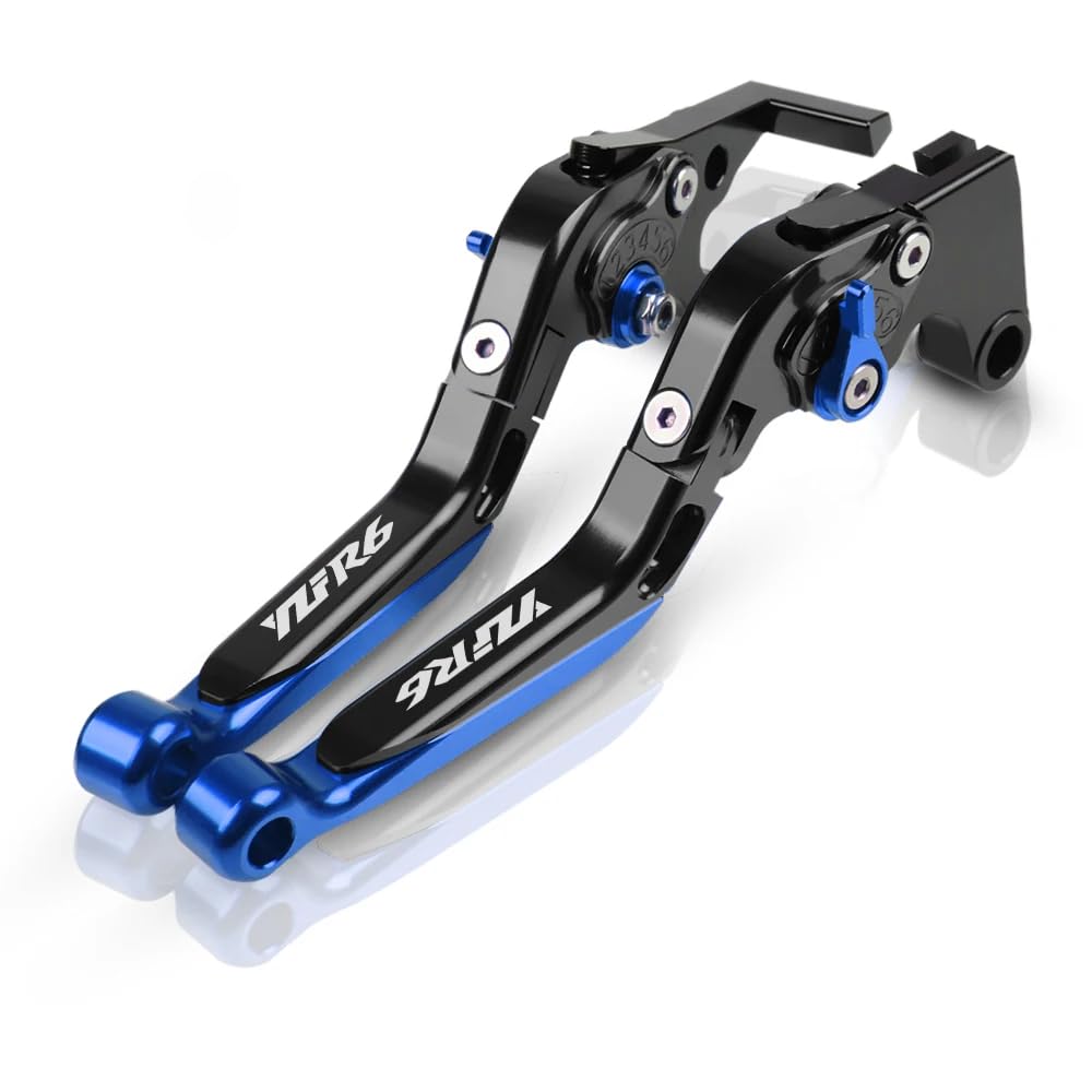 Per YZFR6 YZF-R6 YZF R6 1999 2000 2001 2002 2003 2004 Accessori Moto Estendere Regolabile Maniglia Pieghevole Leve Freno Frizione Leve (Colore: Nero + Blu)