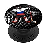Dabbing Französische Bulldogge Russia Eishockey-Fans Trikot Sport PopSockets mit austauschbarem PopGrip