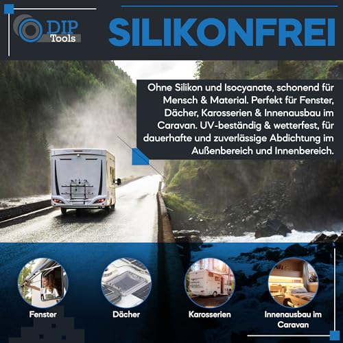 DIP-Tools Universal-Dichtung 85g, Dichtungsmasse dauerplastisch & silikonfrei, hitzebeständig -55°C bis +300°C, Dichtmasse für Metall Kunststoff Plastik Öl Wasser Gas Auto Motoren Industrie