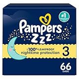 Diapers Size 3, 66 Count - Pampers Swaddlers Overnights Disposable Baby Diapers, SUPER
