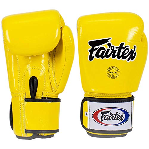 Guantes de boxeo Fairtex amarillos modelo BGV1 de 16 oz para saco 2